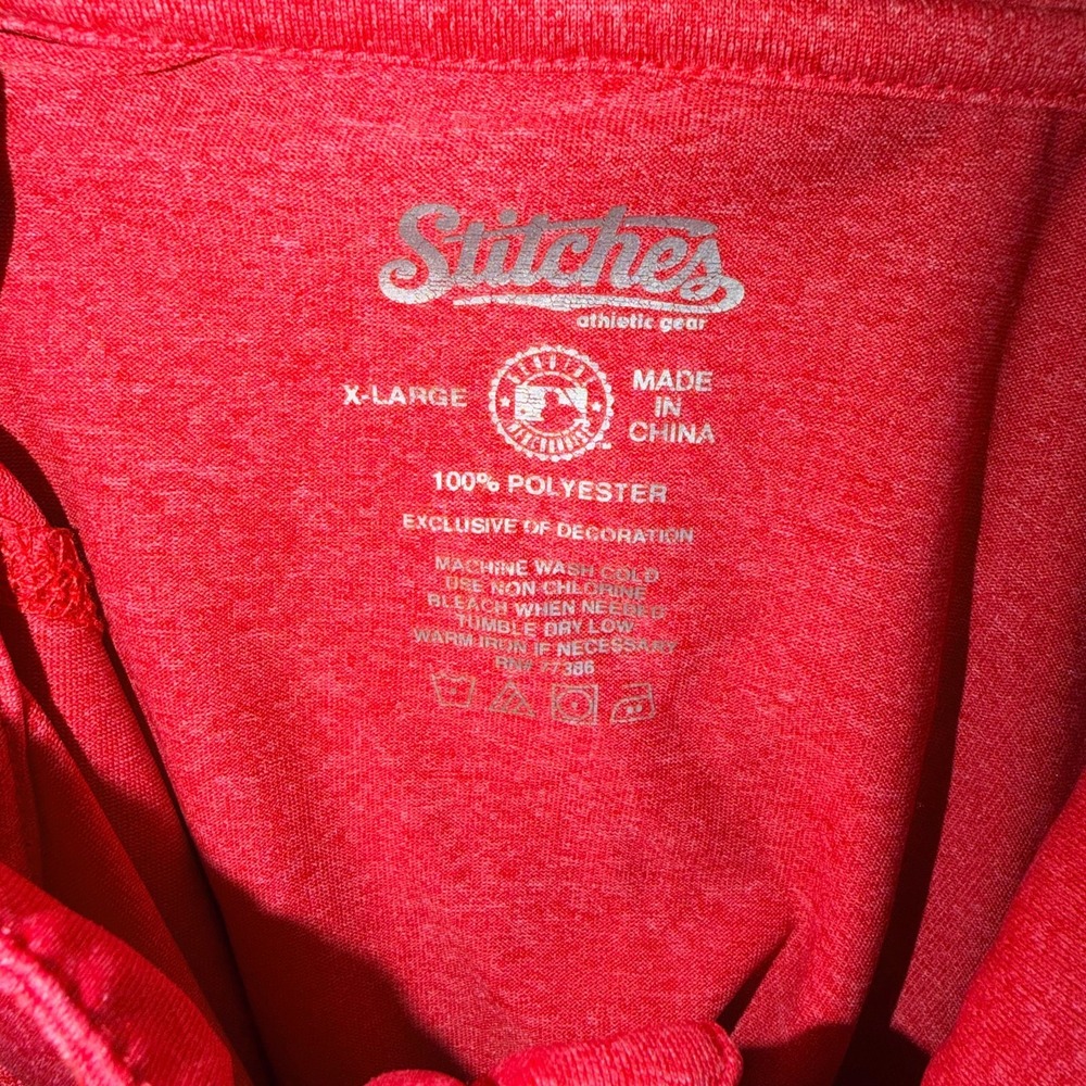 Los Angeles Angels Stitches Mens Quarter Zip Pullover MLB Jacket Size XL Red - Picture 2 of 8